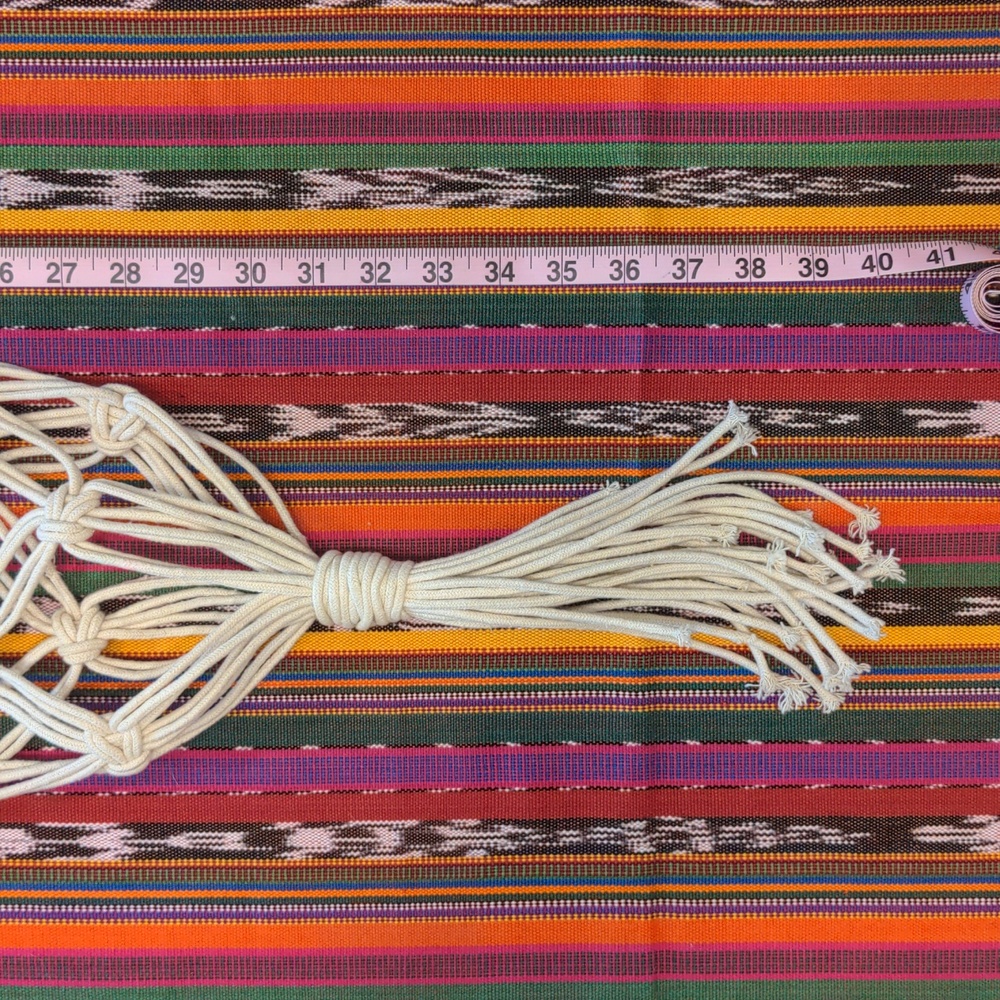 Macrame hanging plant holder cream used boho rustic functional hand made - Picture 3 of 5